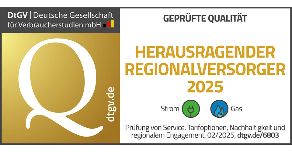 Siegel DTGV Herausragender Regionalversorger Strom und Gas